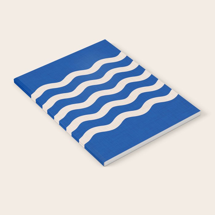 Indigo Waves in Blue and White Notebook Gallery Image 1