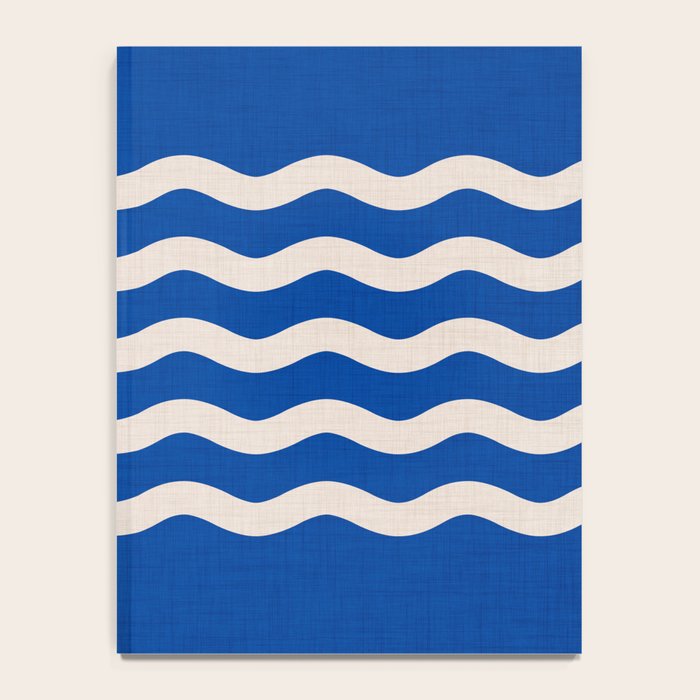 Indigo Waves in Blue and White Notebook Gallery Image 4