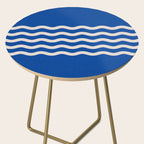 Indigo Waves in Blue and White Side Table Gallery Image 2
