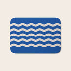 Indigo Waves in Blue and White Bath Mat Gallery Image 1