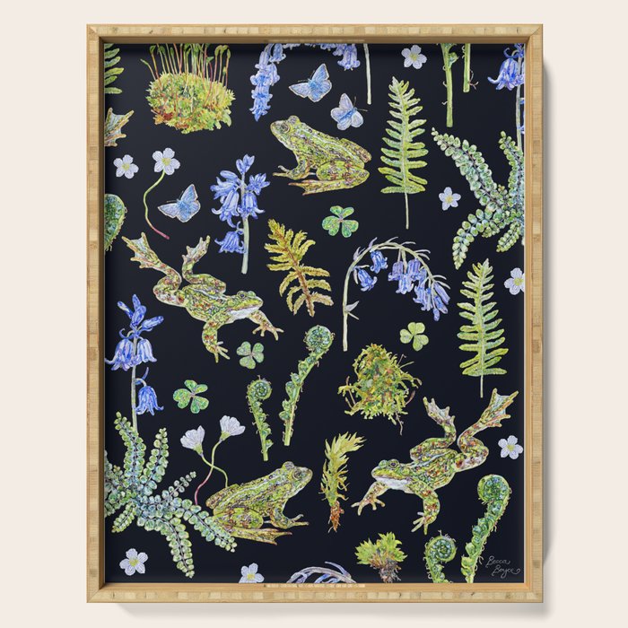Frolicking Frogs and Ferns Serving Tray Gallery Image 1