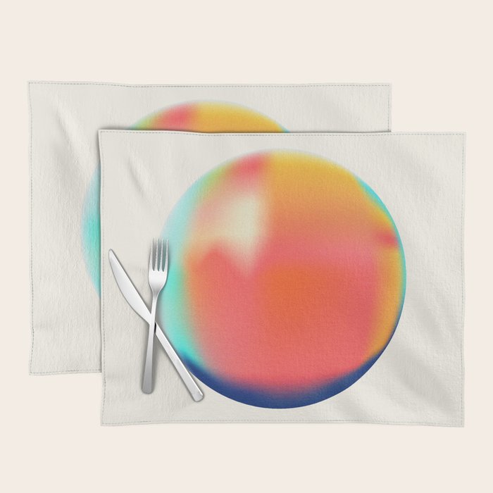 Bright Gradient Sphere  Placemat Gallery Image 1