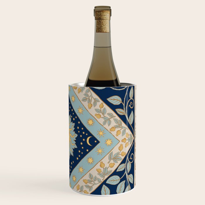 Sun Moon and Stars Celestial Blue Wine Chiller Gallery Image 3
