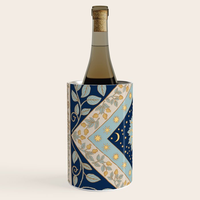Sun Moon and Stars Celestial Blue Wine Chiller Gallery Image 2