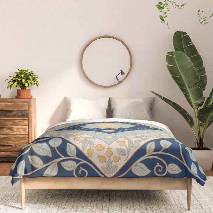 Sun Moon and Stars Celestial Blue Comforter Gallery Image 3