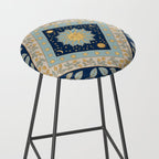 Sun Moon and Stars Celestial Blue Stool Gallery Image 2