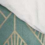 Art Deco Diamonds in Teal and Gold Comforter Gallery Image 4