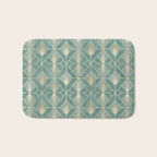 Art Deco Diamonds in Teal and Gold Bath Mat Gallery Image 1