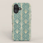 Art Deco Diamonds in Teal and Gold iPhone Case Gallery Image 1