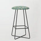 Art Deco Diamonds in Teal and Gold Stool Gallery Image 1