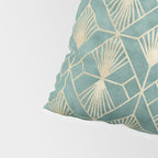 Art Deco Diamonds in Teal and Gold Pillow Sham Gallery Image 4