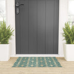 Art Deco Diamonds in Teal and Gold Welcome Mat Gallery Image 3