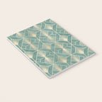 Art Deco Diamonds in Teal and Gold Notebook Gallery Image 3