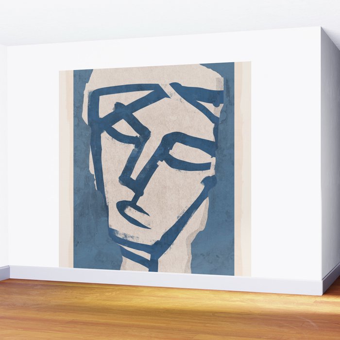 Modern Abstract Art Face 19 Wall Mural Gallery Image 2