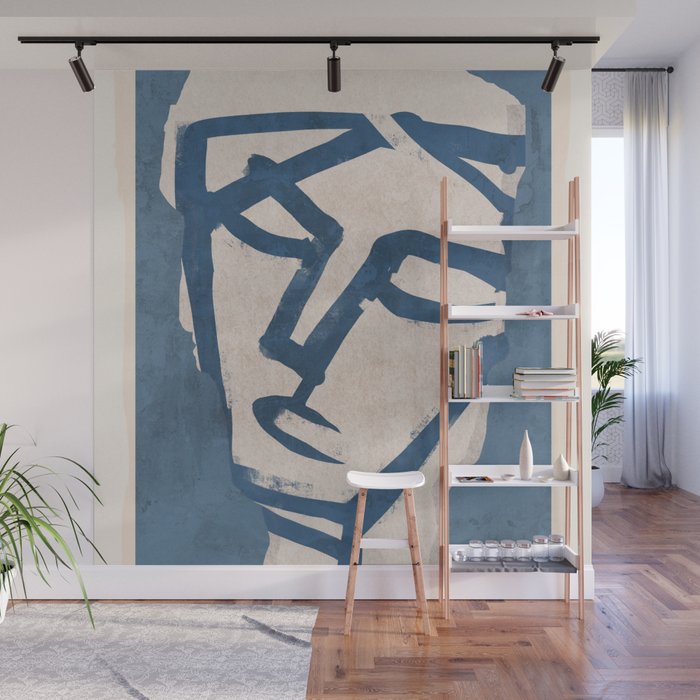 Modern Abstract Art Face 19 Wall Mural Gallery Image 1