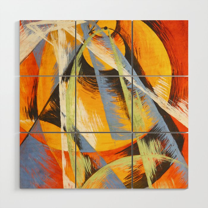 Transit of Mercury by Giacomo Balla, 1914 Wood Wall Art Gallery Image 1