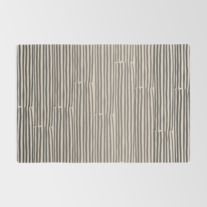 hand drawn light lines â charcoal Rug Gallery Image 2