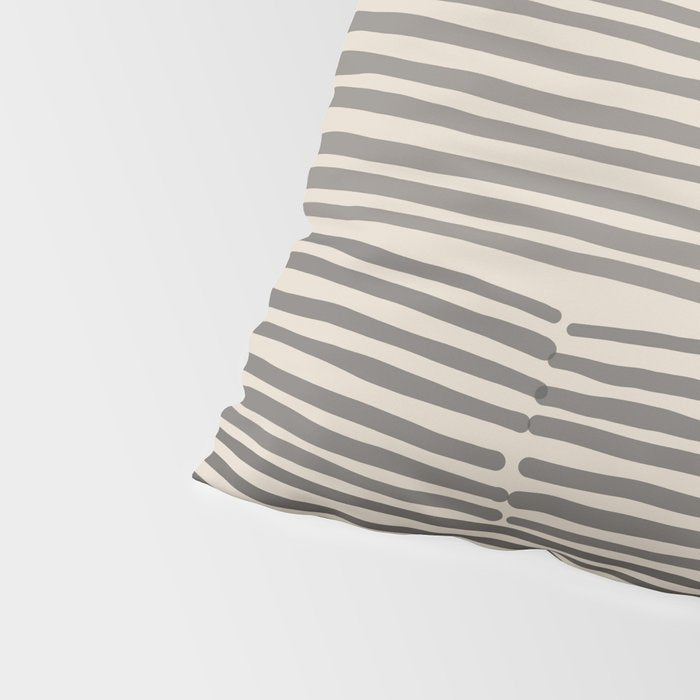 hand drawn light lines â charcoal Pillow Sham Gallery Image 4