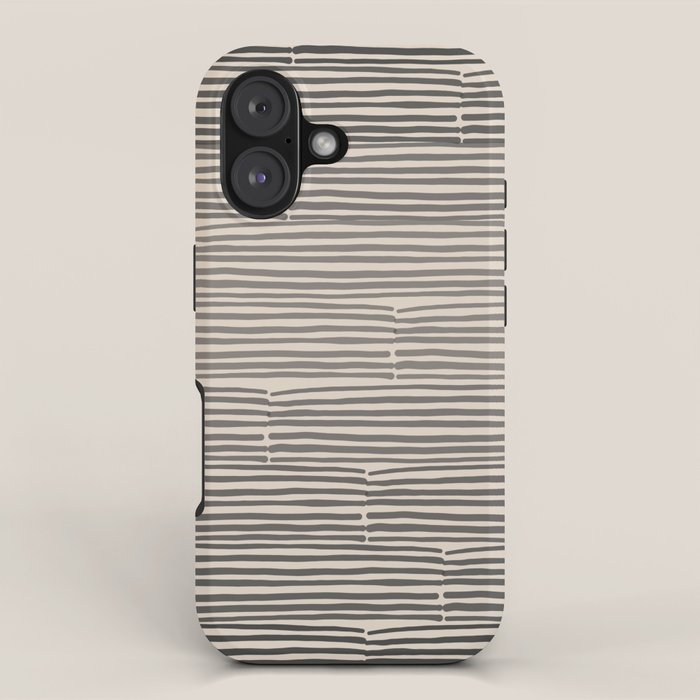 Hand Drawn Light Lines â Charcoal Iphone Case