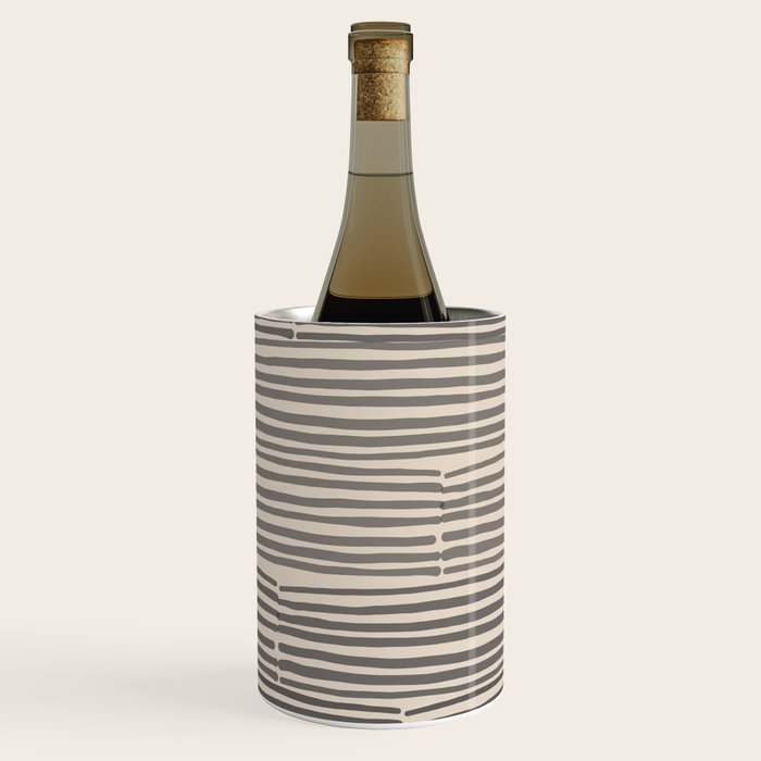 hand drawn light lines â charcoal Wine Chiller Gallery Image 1