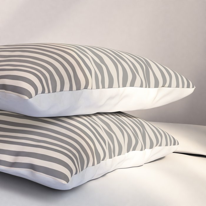 hand drawn light lines â charcoal Pillow Sham Gallery Image 3