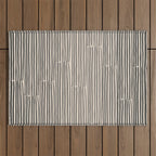 hand drawn light lines â charcoal Outdoor Rug Gallery Image 1
