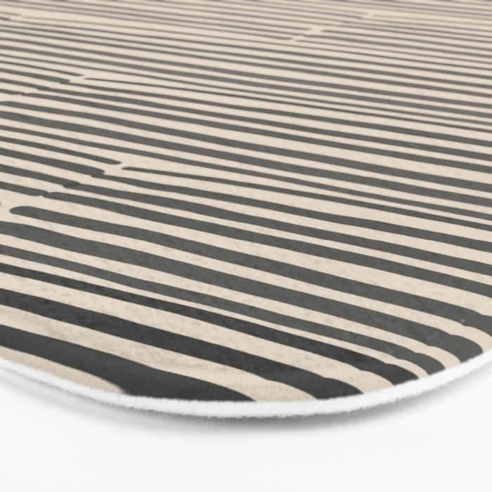 hand drawn light lines â charcoal Bath Mat Gallery Image 3