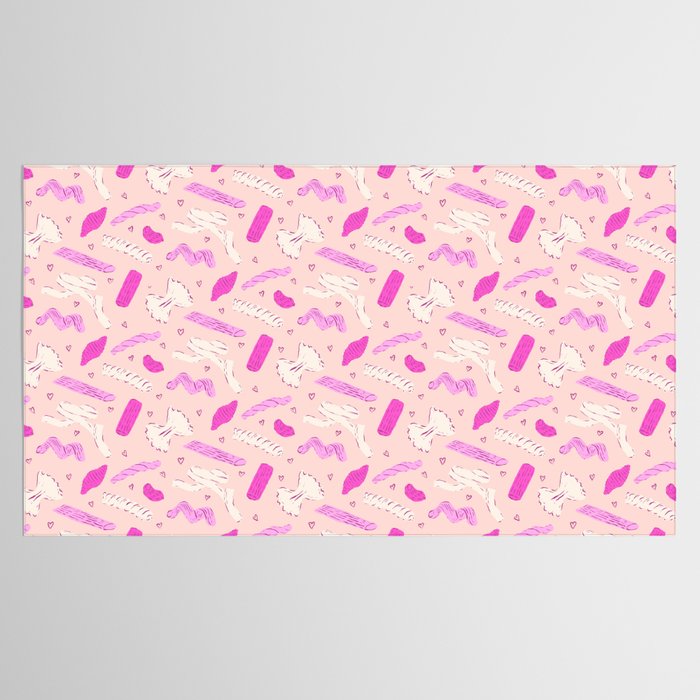 Pasta Noodles in Pink  Tablecloth Gallery Image 2