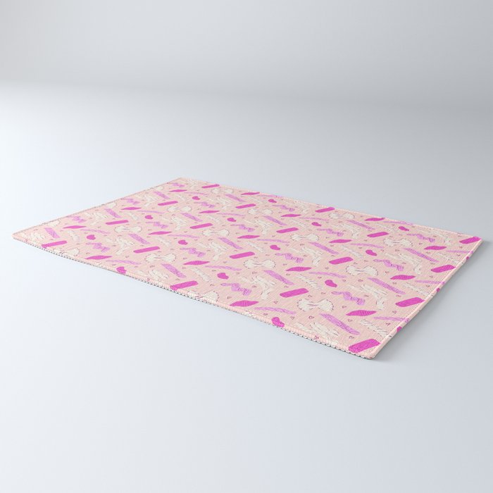 Pasta Noodles in Pink  Rug Gallery Image 3