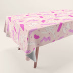 Pasta Noodles in Pink  Tablecloth Gallery Image 1