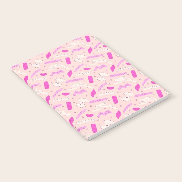 Pasta Noodles in Pink  Notebook Gallery Image 2