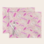 Pasta Noodles in Pink  Placemat Gallery Image 1
