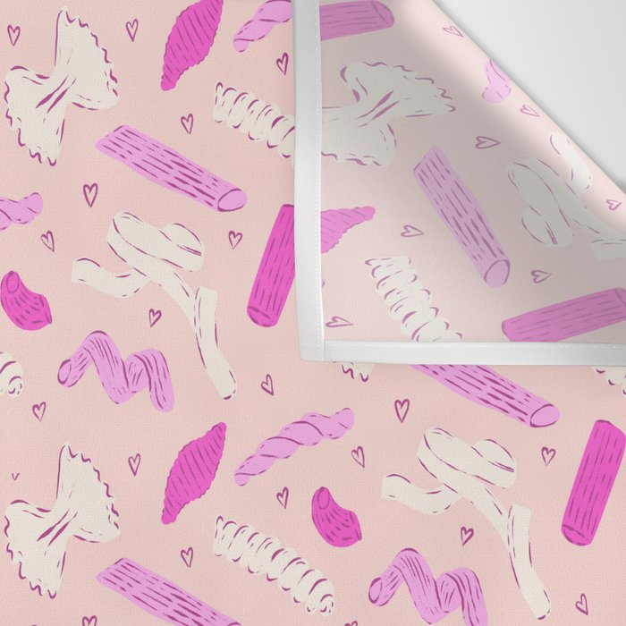 Pasta Noodles in Pink  Wall Tapestry Gallery Image 3