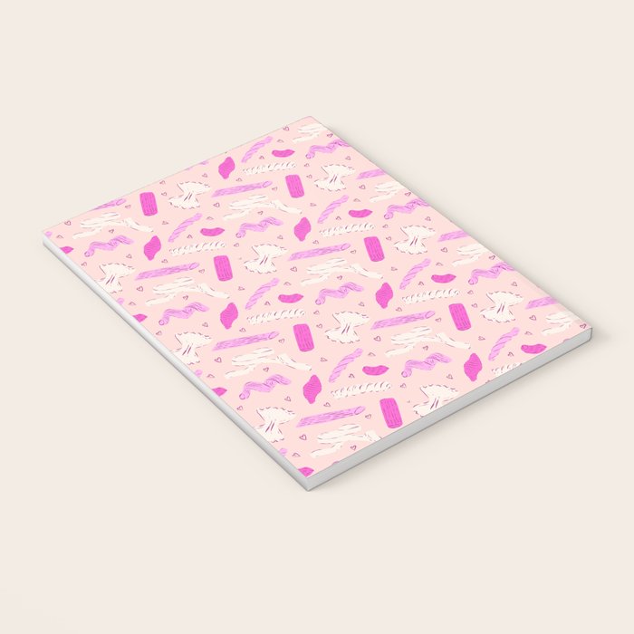 Pasta Noodles in Pink  Notebook Gallery Image 3