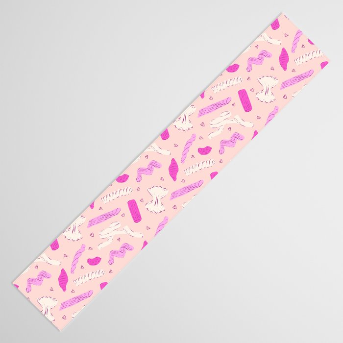 Pasta Noodles in Pink  Table Runner Gallery Image 3