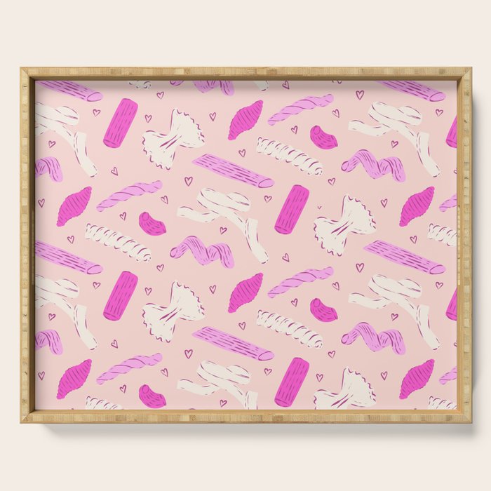 Pasta Noodles in Pink  Serving Tray Gallery Image 1