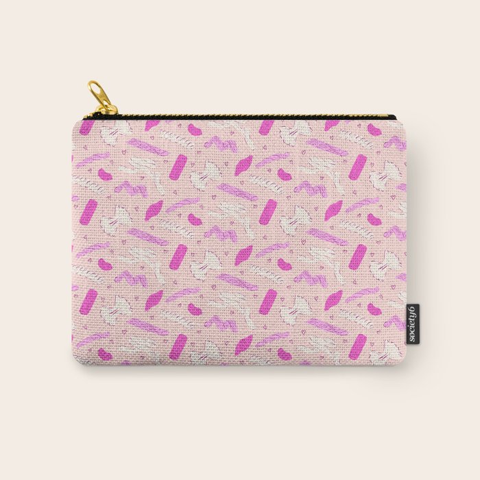 Pasta Noodles in Pink  Carry All Pouch Gallery Image 1