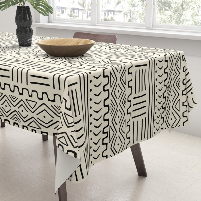 Mud Cloth on Cream Tablecloth Gallery Image 3