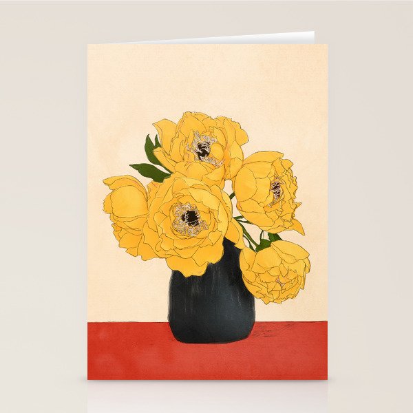 Bouquet Gift Yellow Stationery Card Gallery Image 2