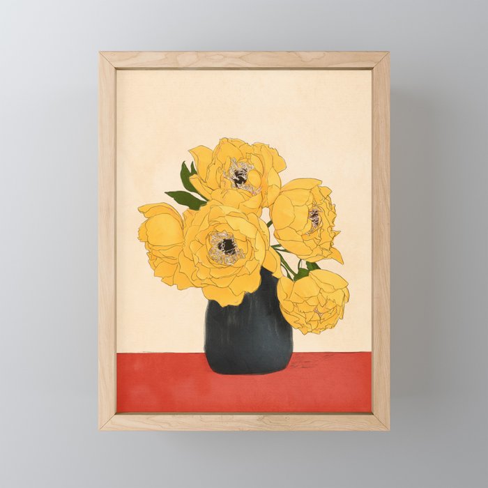 Bouquet Gift Yellow Mini Art Print Gallery Image 1