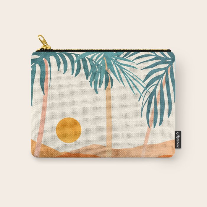 Palm Island Sunset Landscape Carry All Pouch Gallery Image 1