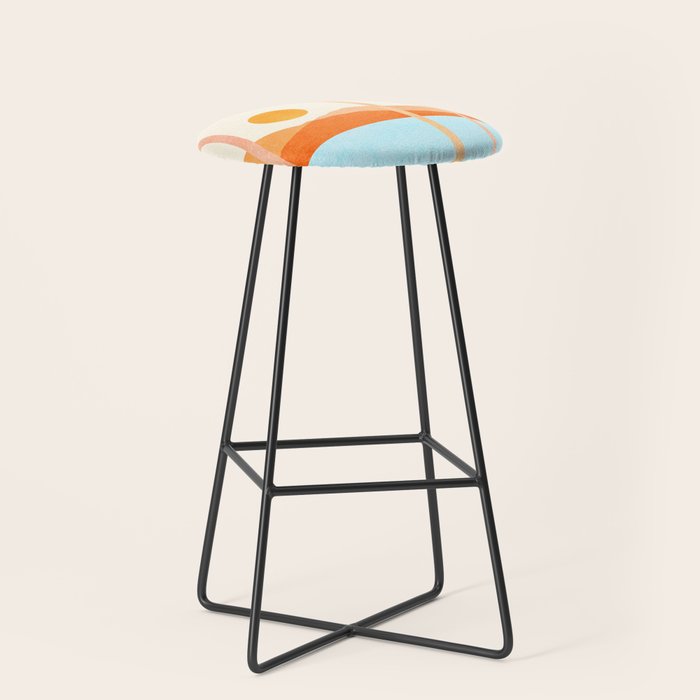 Palm Island Sunset Landscape Stool Gallery Image 1