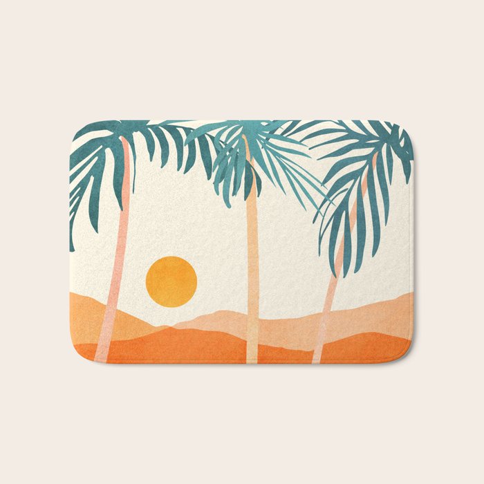 Palm Island Sunset Landscape Bath Mat Gallery Image 1