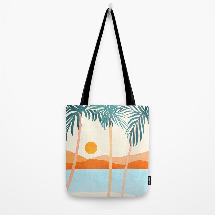 Palm Island Sunset Landscape Tote Bag Gallery Image 2