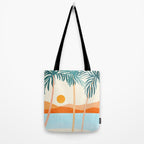 Palm Island Sunset Landscape Tote Bag Gallery Image 2