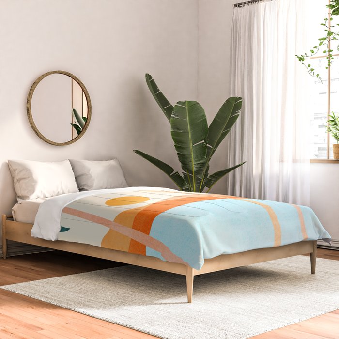 Palm Island Sunset Landscape Comforter Gallery Image 2