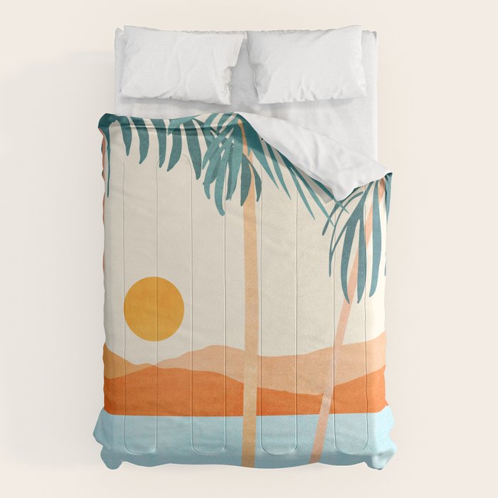 Palm Island Sunset Landscape Comforter Gallery Image 6
