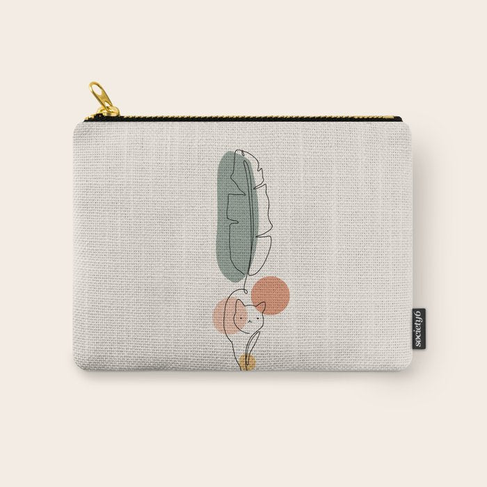 Cat and Plant 35 Carry All Pouch Gallery Image 1