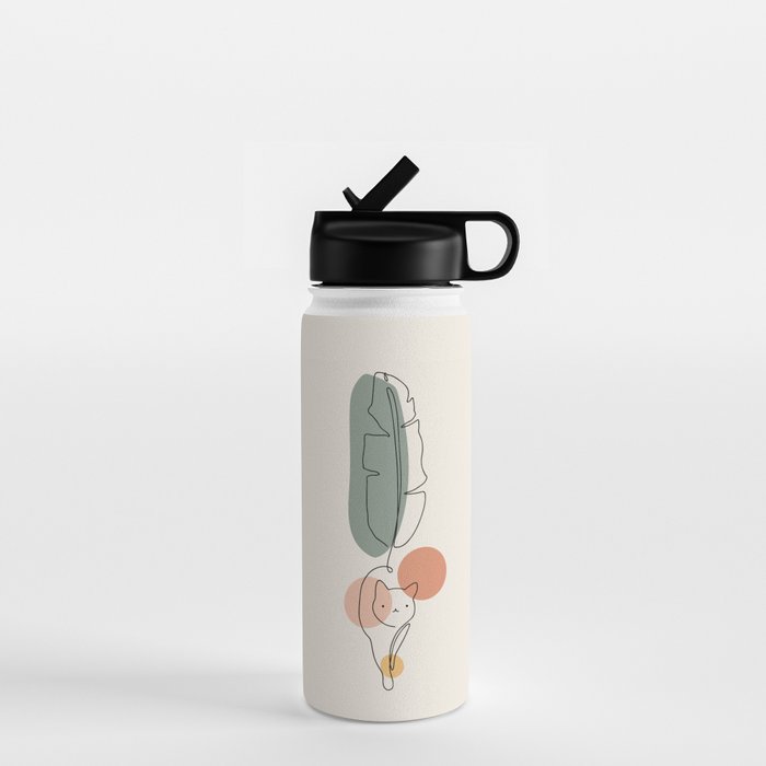 Cat and Plant 35 Water Bottle Gallery Image 1
