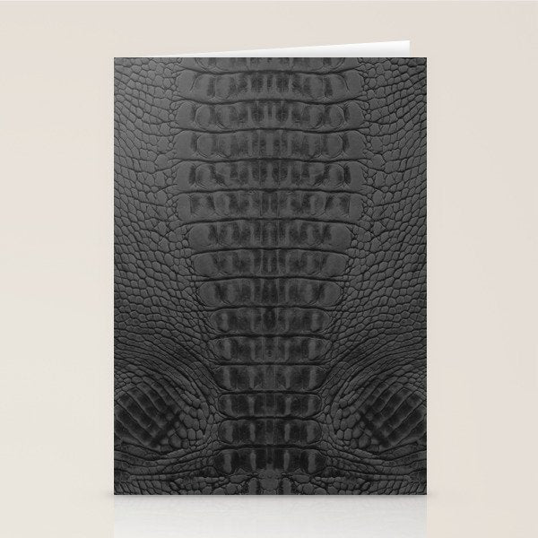 black crocodile skin Stationery Card Gallery Image 2
